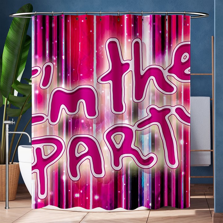 Party Concept Typographic Design Shower Curtain 60  x 72  (Medium) 