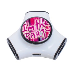 Party Concept Typographic Design 3-port Usb Hub by dflcprintsclothing