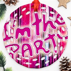 Party Concept Typographic Design Ornament (round Filigree) by dflcprintsclothing