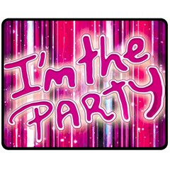 Party Concept Typographic Design Double Sided Fleece Blanket (medium)  by dflcprintsclothing