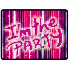 Party Concept Typographic Design Double Sided Fleece Blanket (large)  by dflcprintsclothing