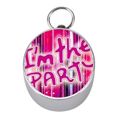 Party Concept Typographic Design Mini Silver Compasses by dflcprintsclothing