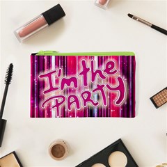 Party Concept Typographic Design Cosmetic Bag (xs) by dflcprintsclothing