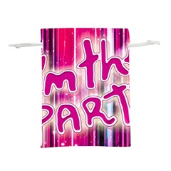 Party Concept Typographic Design Lightweight Drawstring Pouch (s) by dflcprintsclothing