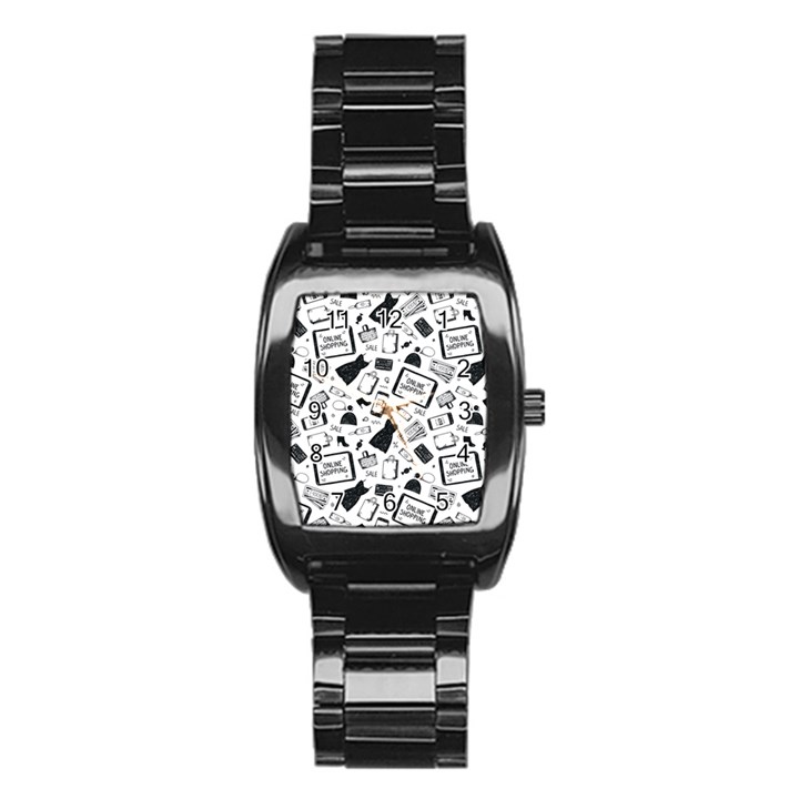 Online Shopping Stainless Steel Barrel Watch