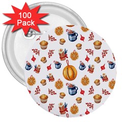 Muffins Love Muffins Love 3  Buttons (100 Pack)  by designsbymallika