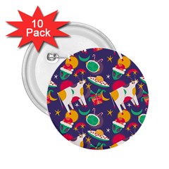 Space Christmas 2 2 25  Buttons (10 Pack)  by designsbymallika