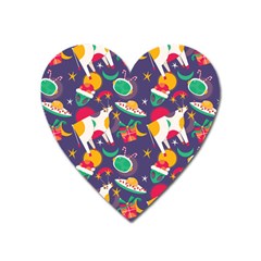 Space Christmas 2 Heart Magnet by designsbymallika