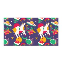 Space Christmas 2 Satin Wrap by designsbymallika