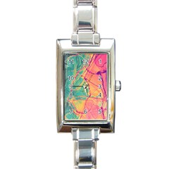 Alcohol Ink Rectangle Italian Charm Watch by Dazzleway