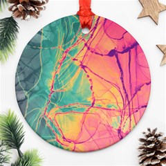 Alcohol Ink Ornament (round) by Dazzleway