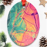 Alcohol ink Ornament (Oval) Front