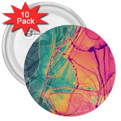 Alcohol Ink 3  Buttons (10 Pack)  by Dazzleway