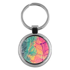 Alcohol Ink Key Chain (round) by Dazzleway