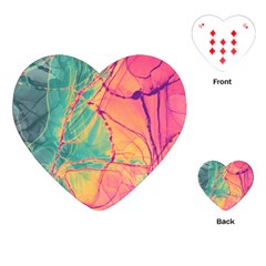 Alcohol Ink Playing Cards Single Design (heart)