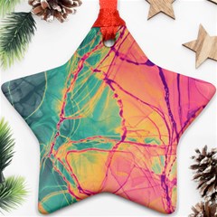 Alcohol Ink Star Ornament (two Sides) by Dazzleway