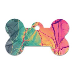 Alcohol Ink Dog Tag Bone (two Sides) by Dazzleway