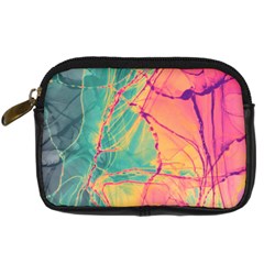 Alcohol Ink Digital Camera Leather Case by Dazzleway