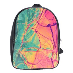 Alcohol Ink School Bag (large) by Dazzleway