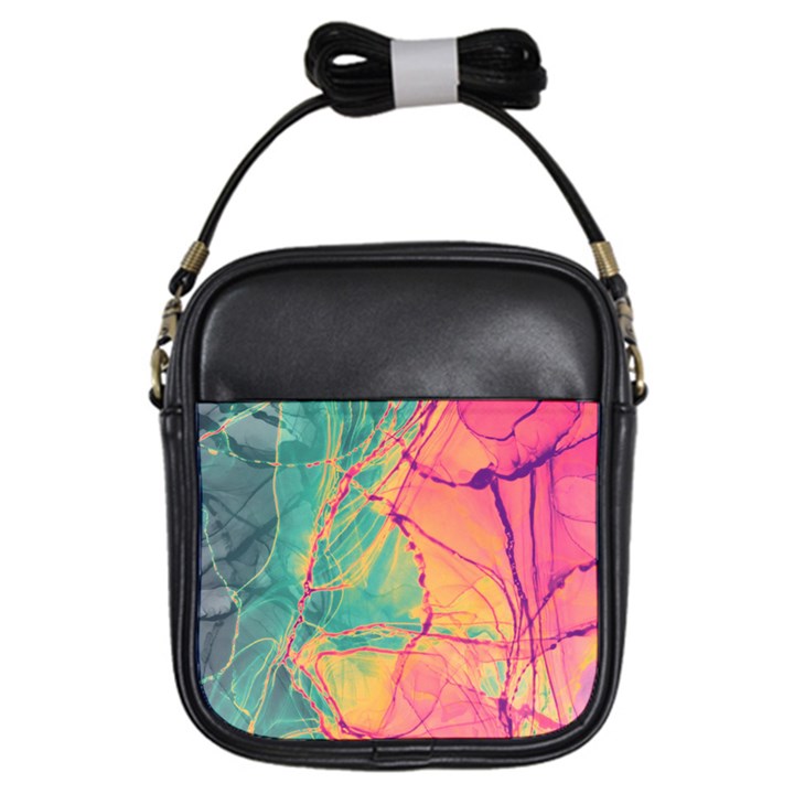 Alcohol ink Girls Sling Bag