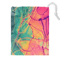 Alcohol Ink Drawstring Pouch (5xl) by Dazzleway