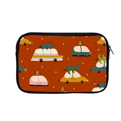 Cute Merry Christmas And Happy New Seamless Pattern With Cars Carrying Christmas Trees Apple Macbook Pro 13  Zipper Case by EvgeniiaBychkova