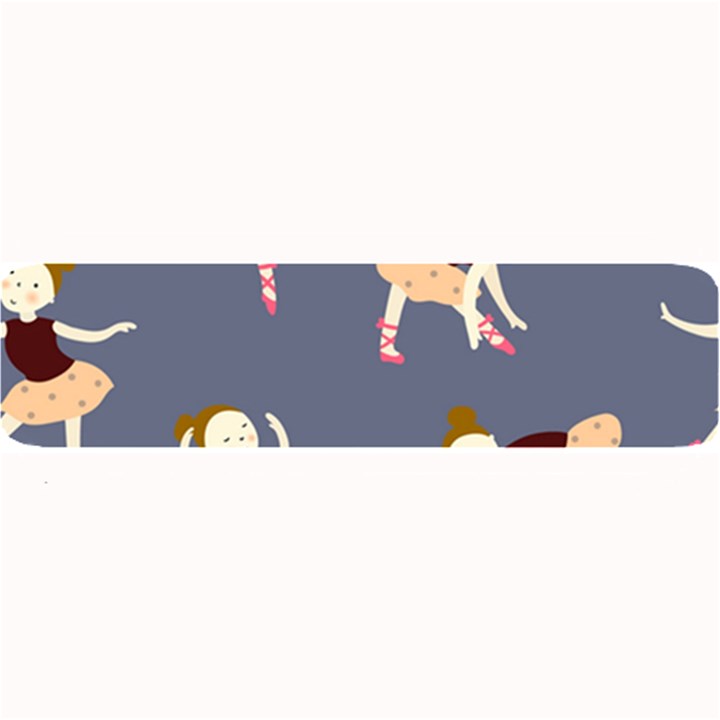 Cute  Pattern With  Dancing Ballerinas On The Blue Background Large Bar Mats