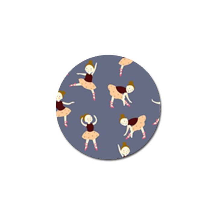 Cute  Pattern With  Dancing Ballerinas On The Blue Background Golf Ball Marker (10 pack)