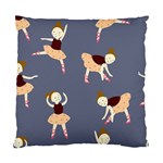 Cute  Pattern With  Dancing Ballerinas On The Blue Background Standard Cushion Case (Two Sides) Front