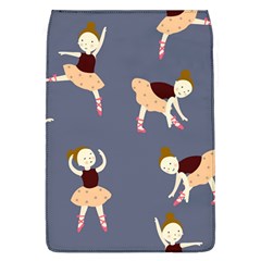 Cute  Pattern With  Dancing Ballerinas On The Blue Background Removable Flap Cover (l) by EvgeniiaBychkova