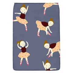 Cute  Pattern With  Dancing Ballerinas On The Blue Background Removable Flap Cover (s)