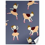 Cute  Pattern With  Dancing Ballerinas On The Blue Background Canvas 12  x 16  11.86 x15.41  Canvas - 1