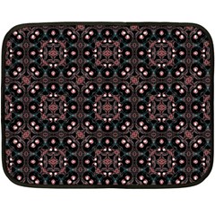 Dark Seamless Gemoetric Print Mosaic Double Sided Fleece Blanket (mini)  by dflcprintsclothing