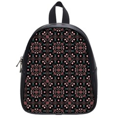 Dark Seamless Gemoetric Print Mosaic School Bag (small)