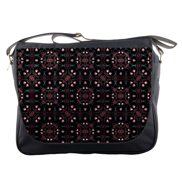 Dark Seamless Gemoetric Print Mosaic Messenger Bag