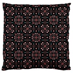 Dark Seamless Gemoetric Print Mosaic Large Flano Cushion Case (one Side) by dflcprintsclothing