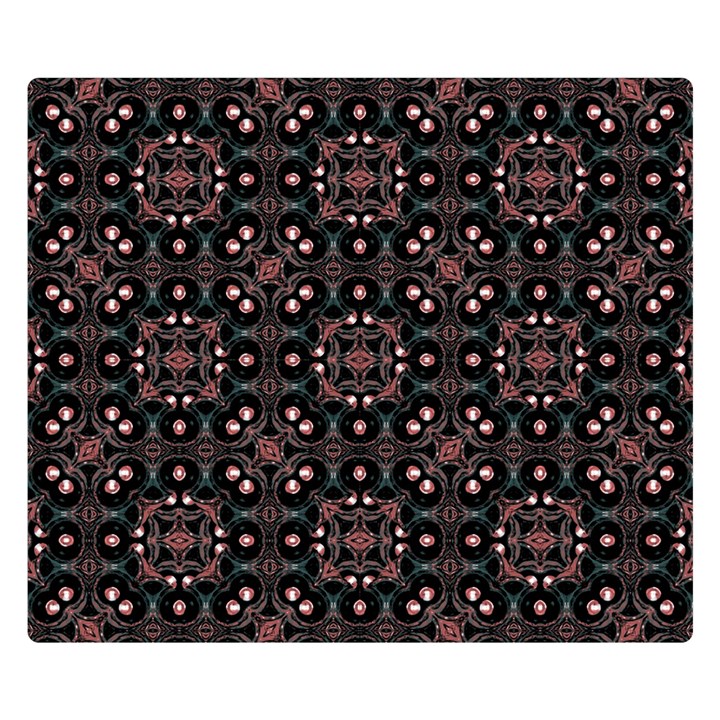 Dark Seamless Gemoetric Print Mosaic Double Sided Flano Blanket (Small) 