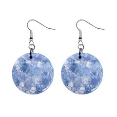 Blue Alcohol Ink Mini Button Earrings by Dazzleway