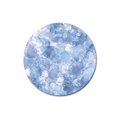 Blue Alcohol Ink Magnet 3  (round) by Dazzleway