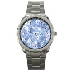 Blue Alcohol Ink Sport Metal Watch