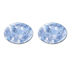 Blue Alcohol Ink Cufflinks (oval)