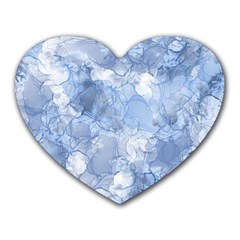 Blue Alcohol Ink Heart Mousepads by Dazzleway