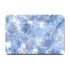 Blue Alcohol Ink Small Doormat  by Dazzleway