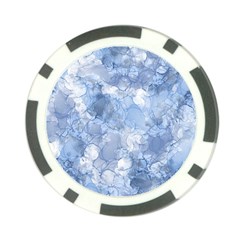 Blue Alcohol Ink Poker Chip Card Guard