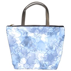 Blue Alcohol Ink Bucket Bag by Dazzleway