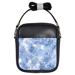 Blue Alcohol Ink Girls Sling Bag by Dazzleway