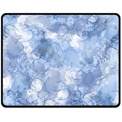 Blue Alcohol Ink Fleece Blanket (medium) 