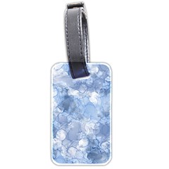 Blue Alcohol Ink Luggage Tag (two Sides) by Dazzleway