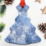 Blue alcohol ink Christmas Tree Ornament (Two Sides) Back