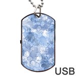 Blue alcohol ink Dog Tag USB Flash (One Side) Front